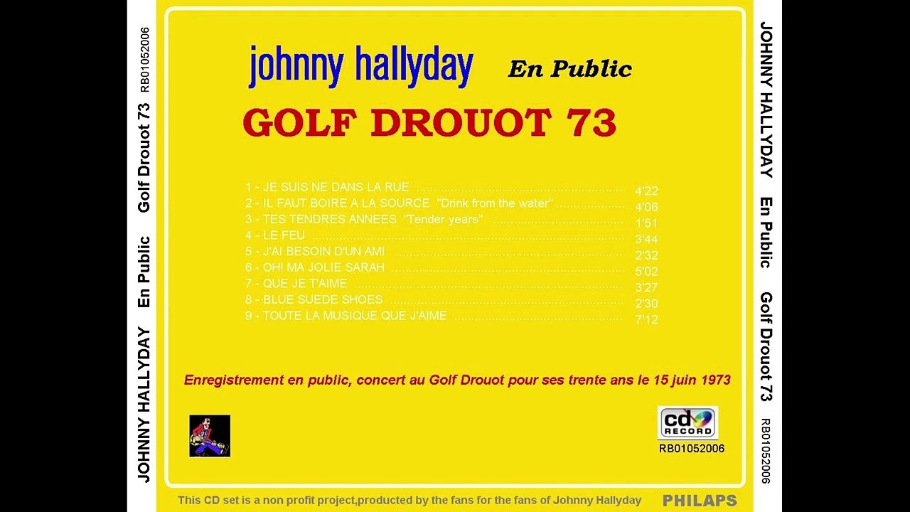 Johnny Hallyday – Live au Golf-Drouot (15 juin 1973)