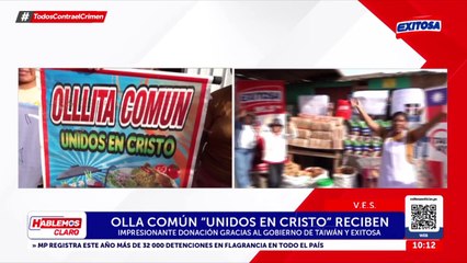 V.E.S.: Olla común recibe impresionante donación de víveres del Gobierno de Taiwán y Exitosa