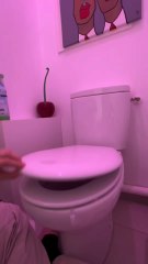 Un miroir sur la cuvette des WC