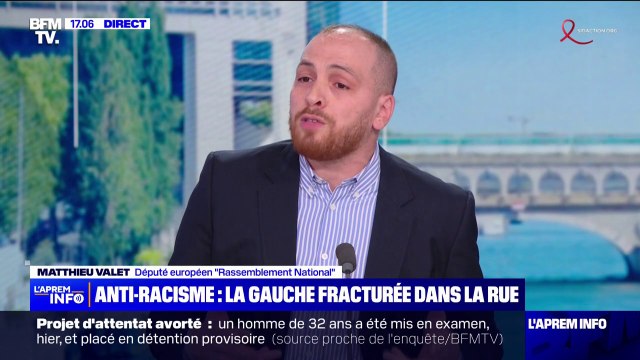 Marche anti-racisme La ligue des droits de l'Homme est devenue une officine d'extrême gauche , estime Matthieu Valet (député européen RN)