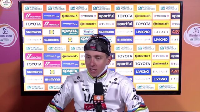 Cycling - Milan-San Remo 2025 - Tadej Pogacar : Mathieu van der Poel was so strong... We'll come next year for more