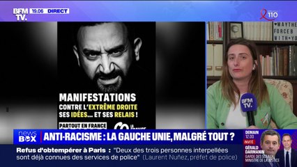 Marine Tondelier: "Pourquoi tous les partis politiques ne sont pas présents aujourd'hui quand on organise une marche contre le racisme?"