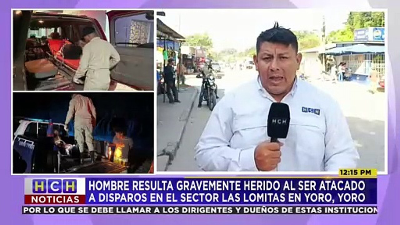 Hombre resultó gravemente herido al ser atacado a tiros en un sector de Las Lomitas, Yoro