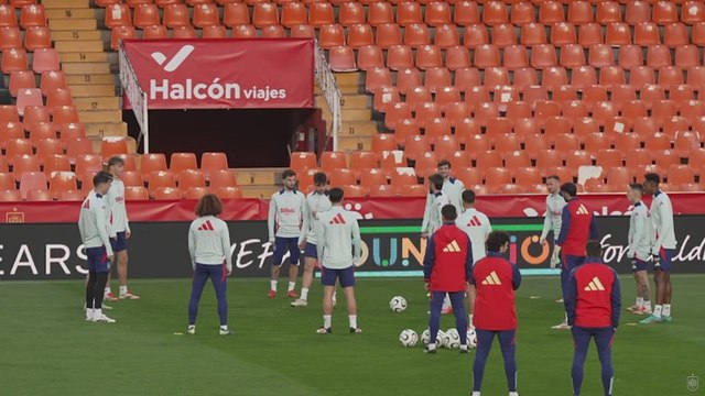 Entrenamiento de España previo al partido ante Países Bajos