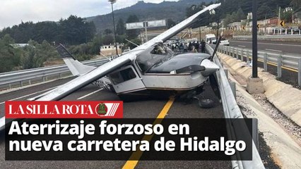 Avioneta aterriza de emergencia en la carretera México-Tampico