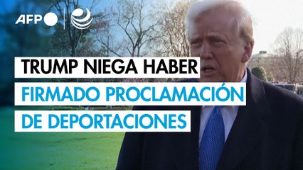 Trump niega haber firmado la proclamación para deportar migrantes venezolanos