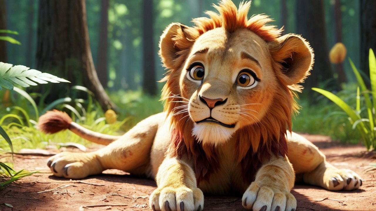 Minik aslan Su arıyor, Sevimli aslan , Küçük aslan çocuk şarkısı, Aslan yavrusu, çocuk müzikleri