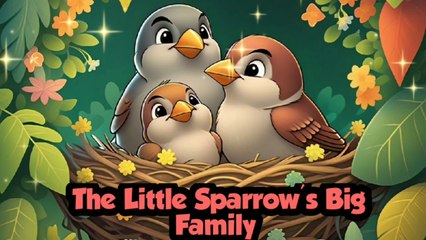 The Little Sparrow's Big Family Hindi Story, Very Nice Story , Bedtime Stories,🌜🌛🌝🌟✨🌈🌅🌝👍🏻🌲☘️☘️🌫️🐦🐦🐦