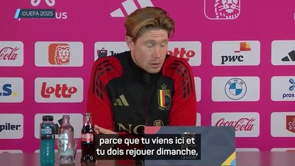 Belgique - De Bruyne : "Pour le sélectionneur, ce n'est pas facile"
