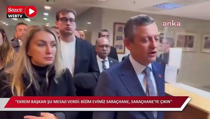 Özgür Özel, Saraçhane'ye gidiyor: Ekrem Başkan şu mesajı verdi...