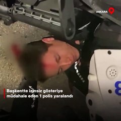 Özgür Özel kışkırtmaya devam ettikçe vandallar azıyor! Ankara’da polise baltayla saldırdılar İşte o görüntüler…