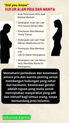 Hukum alam pria dan wanita adalah konsep yang menarik dan kompleks