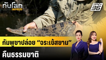 กัมพูชาปล่อย “จระเข้สยาม” คืนธรรมชาติ |ทันโลก EXPRESS | 23 มี.ค. 68