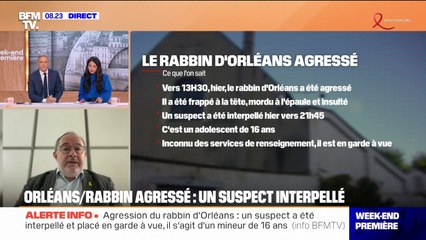 Rabbin agressé à Orléans: "Il est choqué mais il va bien", assure Ariel Goldmann, avocat et président du Fonds Social Juif Unifié