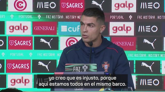 Cristiano Ronaldo se enfrenta a la prensa en defensa de Roberto Martínez