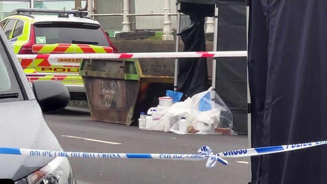 Scene of the chemical incident in St Leonards, East Sussex, on March 23 2025