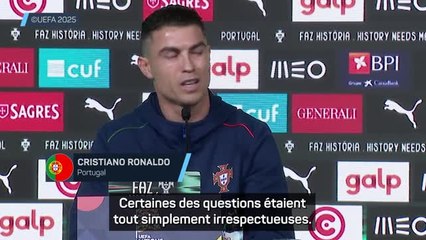 Portugal - Ronaldo : “Certaines de vos questions étaient simplement irrespectueuses”