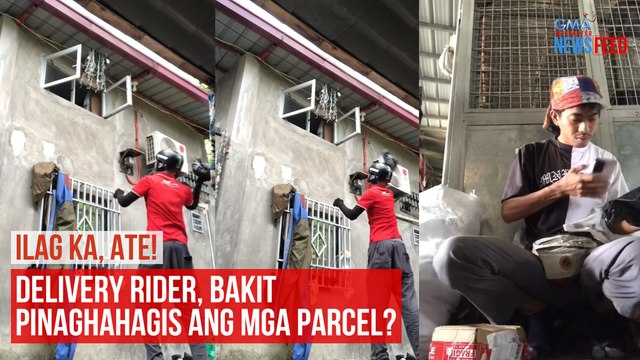 ILAG KA, ATE! Delivery rider, bakit pinaghahagis ang mga parcel? | GMA Integrated Newsfeed