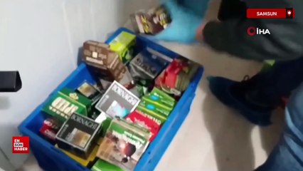 Samsun’da bir evde çok sayıda silah ve bıçak ele geçirildi