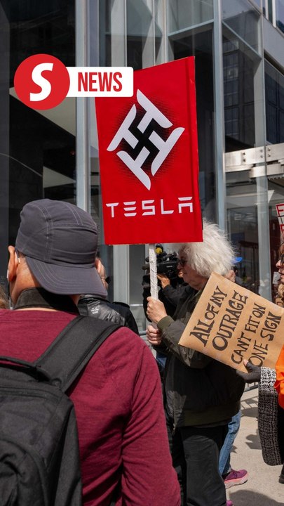 Demonstrators dance to colourful anti-Musk protest in Washington