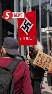 Demonstrators dance to colourful anti-Musk protest in Washington