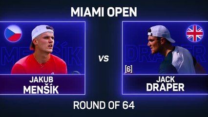 Draper stunned by Mensik in Miami