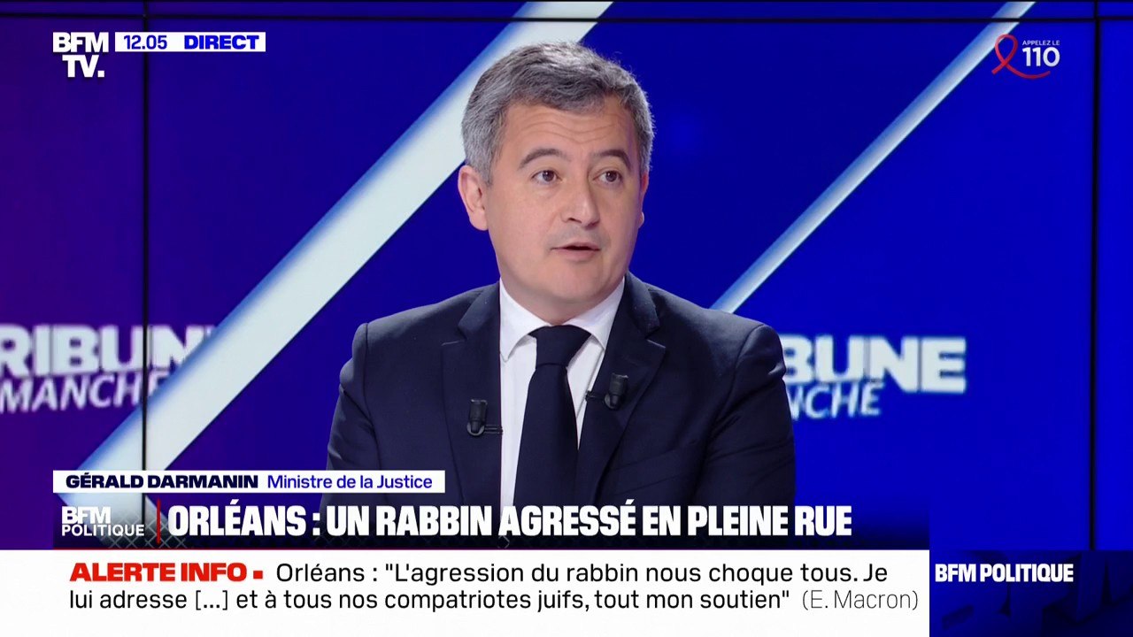Rabbin agressé à Orléans: "Nos compatriotes juifs sont menacés", déplore Gérald Darmanin