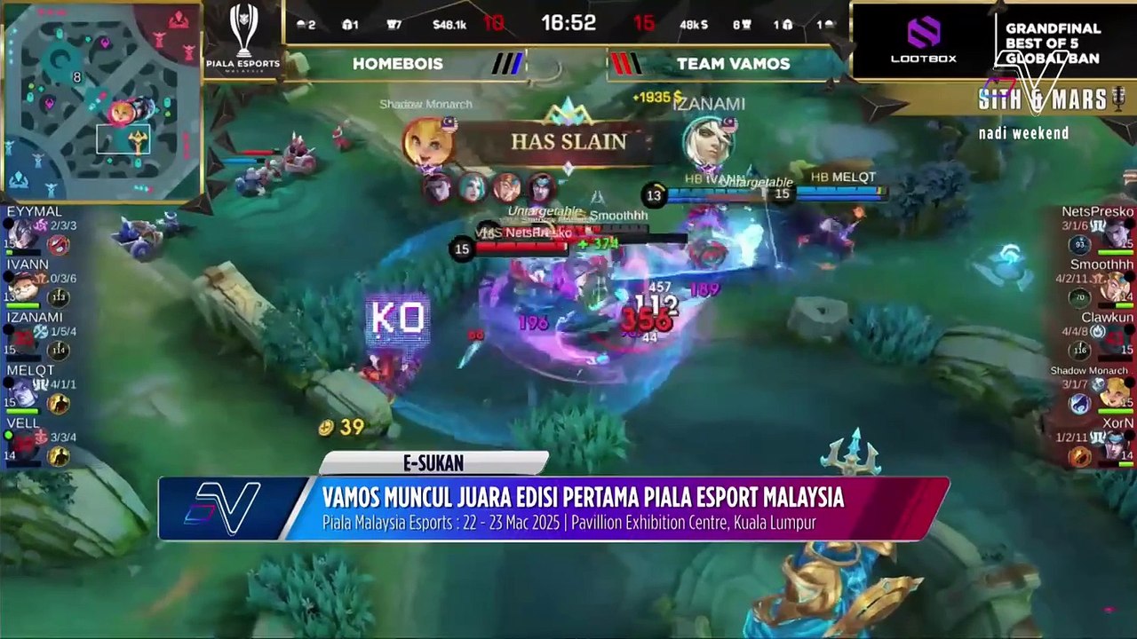 VAMOS juara edisi pertama Piala ESports Malaysia 2025