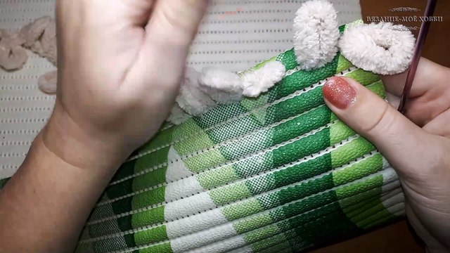 Коврик для ванной из пряжи ALIZE PUFFY или ALIZE PUFFY FINE . Мастер-класс.