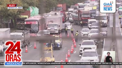 Trapiko sa NLEX Northbound, posibleng bumigat bukas dahil sa temporary closure para sa repair ng Marilao Interchange Bridge | 24 Oras Weekend