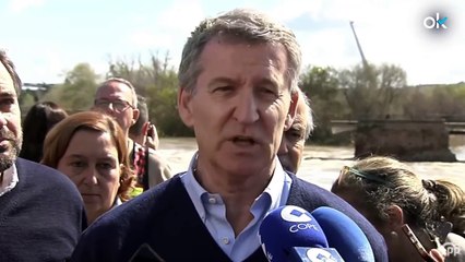 Feijóo visita el puente romano derrumbado en Talavera de la Reina: "Necesitamos un Plan Nacional del Agua"