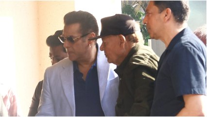 Video: Salman Khan assists father Salim Khan, 89, at Sikandar trailer launch