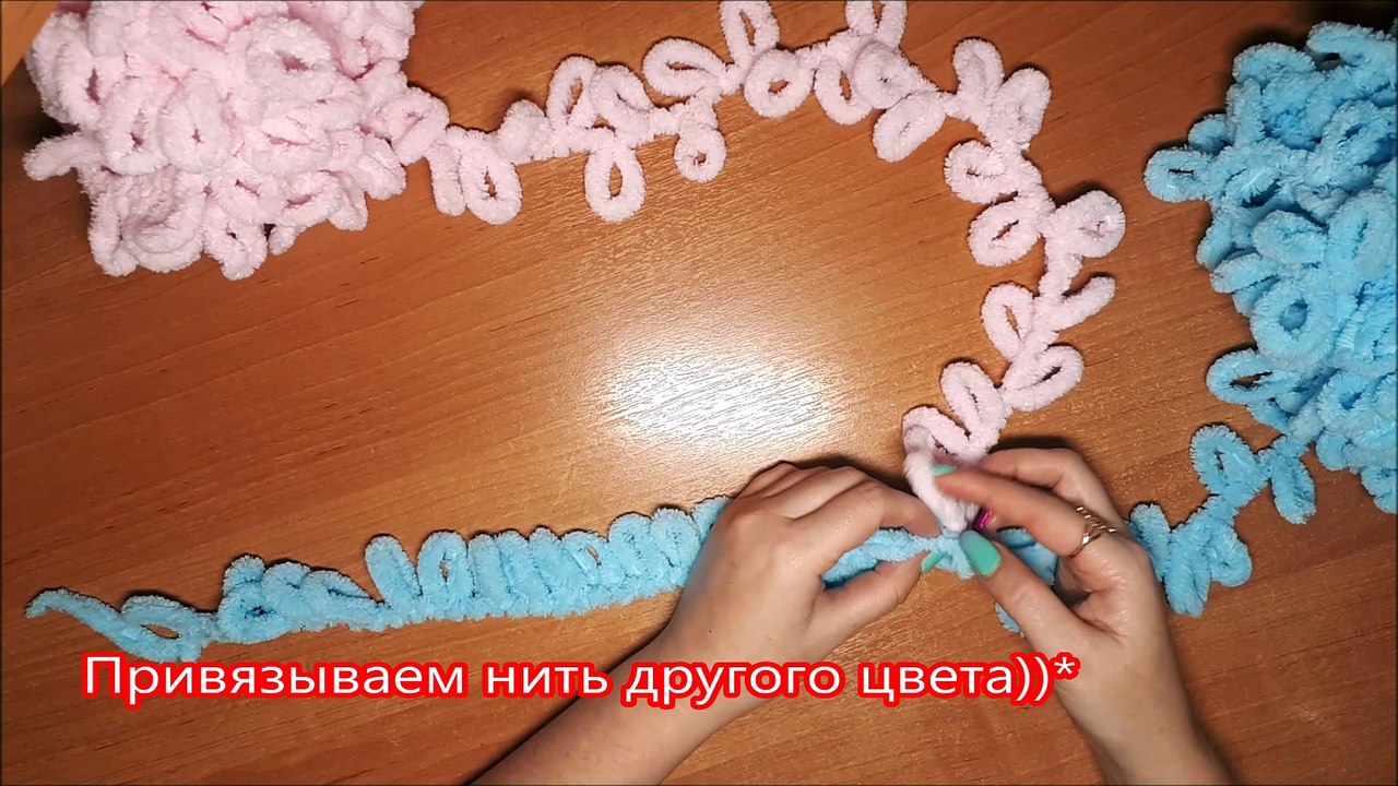 Детский плед из ALIZE PUFFY. Узор "Плетенка". Мастер-класс