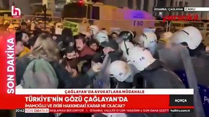 Canlı yayın olunca rezilliği örtemediler! Halk TV ekranlarında avukatlar polise saldırıyor
