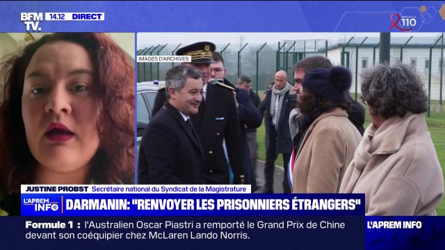 Expulsion de détenus étrangers: pour Justine Probst (Syndicat de la Magistrature), la priorité majeure n'est pas ce que propose Gérald Darmanin