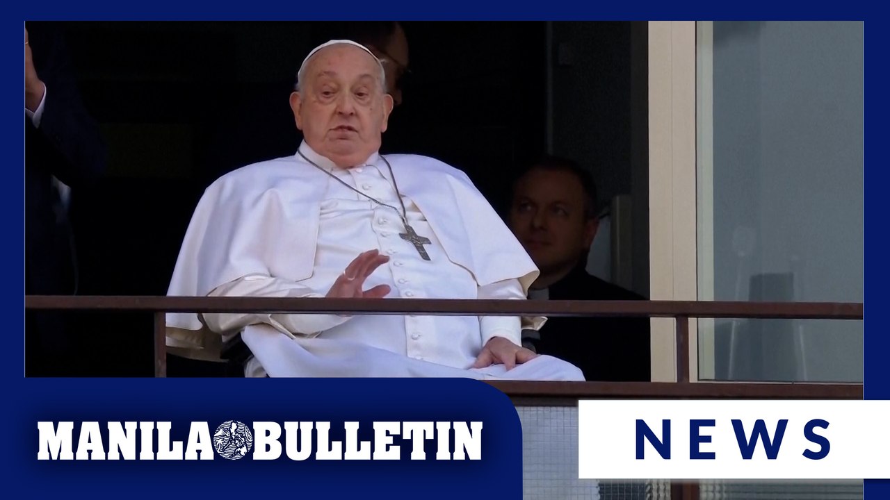 Pope Francis delivers first public greeting and blessing before hospital discharge