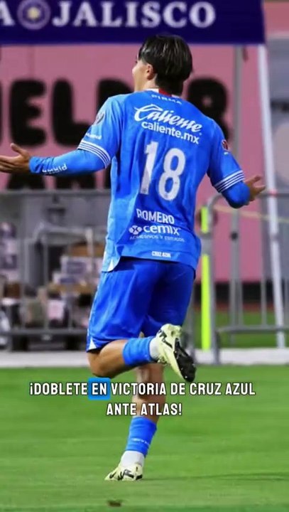 ¡Cruz Azul derrota 3-1 a Atlas con doblete de Luka Romero! #cruzazul #atlas