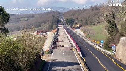 Anas fa esplodere un ponte nel Viterbese con 17mila cariche