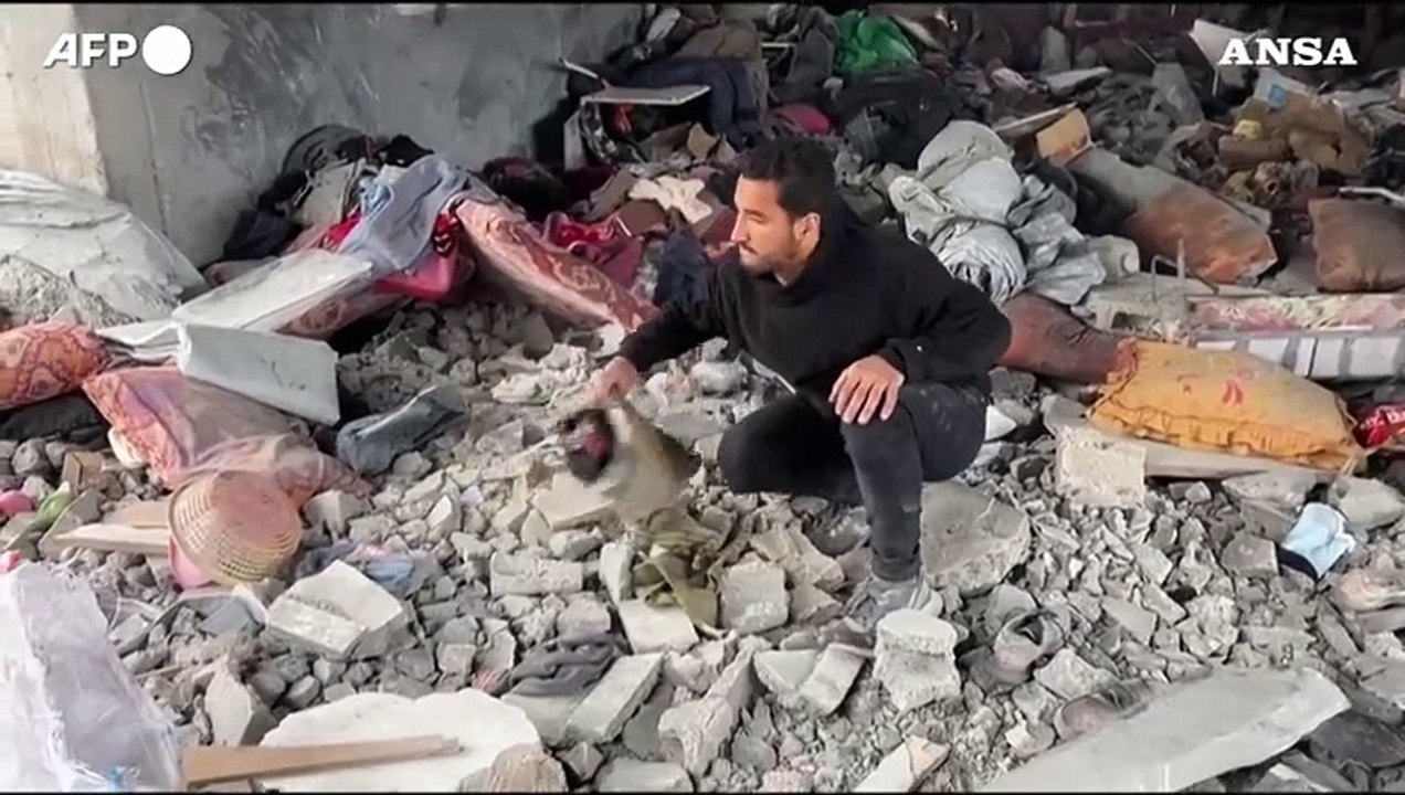 Macerie a Gaza dopo gli attacchi israeliani a Beit Lahia