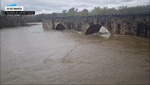 Antes y después del derrumbe del puente viejo de Talavera