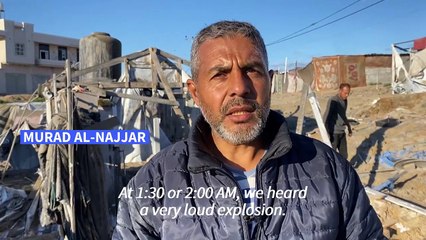 Aftermath of strike on Gaza's al-Mawasi as Hamas says raid killed senior official