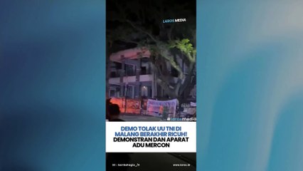 Demo Penolakan RUU TNI di Malang Berakhir Ricuh, Pendemo Saling Lempar Mercon dan Molotov