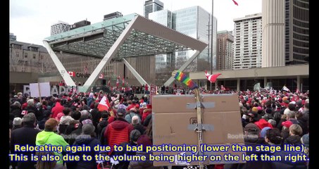 elbows up canada rally - nathan phillips square - toronto