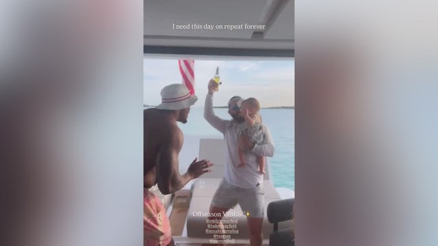 Tua Tagovailoa & Baker Mayfield living it up in wild Florida yacht party
