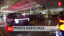 Profeco alerta sobre falla en limpiaparabrisas de más de 2 mil autos Ford