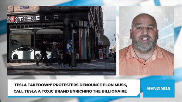 'Tesla Takedown' Protesters Denounce Elon Musk, Call Tesla A Toxic Brand Enriching The Billionaire