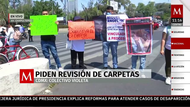 Colectivo Violeta bloquea cruce de Balderas y Chapultepec en CdMx; piden revisión de carpetas