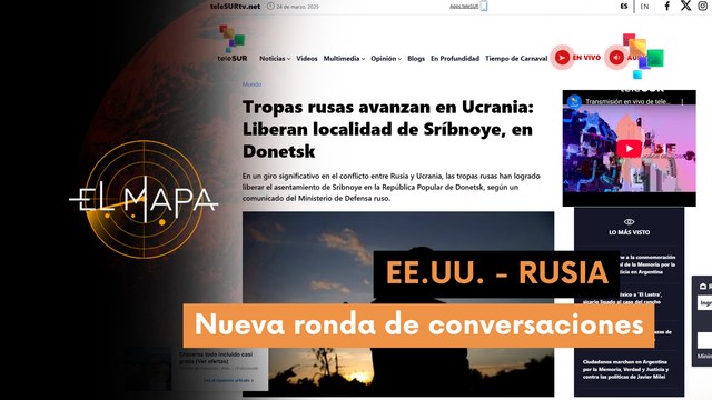 Escala 24-03-25: tropas rusas avanzan en ucrania: liberan localidad de Sríbnoye, en Donetsk