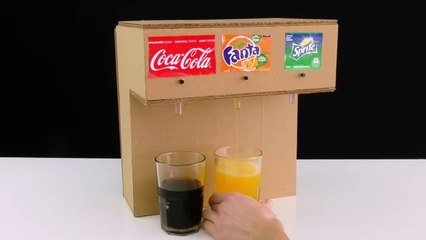 How to Make Coca Cola Soda Fountain Machine with 3 Different Drinks at Home