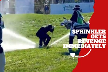 Adam Hadwin immediately regretted it after hitting the ground and making the fool of his life